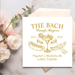 Retro-Cocktails Der gelbe Junggeselinnen-Abschied Serviette