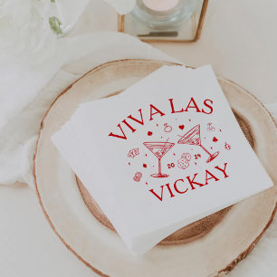 Retro Cocktails Junggeselinnen-Abschied Rotes Papi Serviette