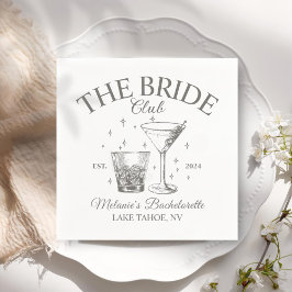 Retro Cocktails Junggeselinnen-Abschied Serviette