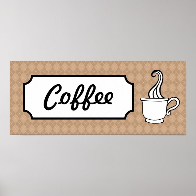Retro Coffee Art Poster Print (Vorne)
