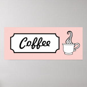 Retro Coffee Art Poster Print