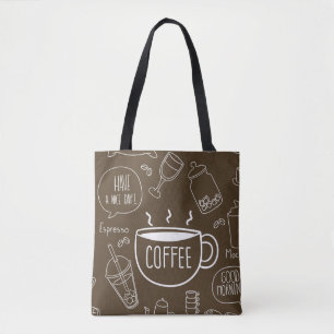 Retro Coffee Cup Muster - Perfekt für Barista