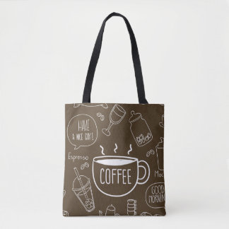 Retro Coffee Cup Muster - Perfekt für Barista