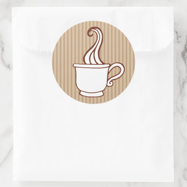 Retro Coffee Cup Stickers (Tasche)