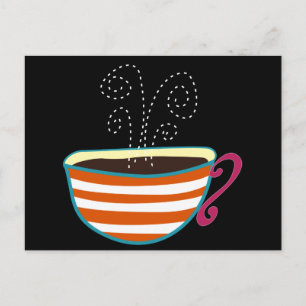 Retro Coffee Cup Tee Custom Postkarte