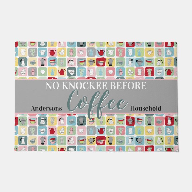 Retro Coffee Fußmatte (Vorderseite)