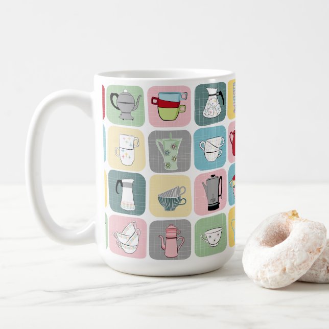 Retro Coffee Kaffeetasse (Mit Donut)