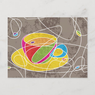 Retro-COFFEE-Linie Postkarte