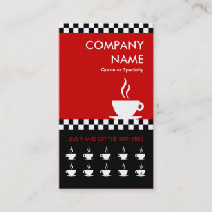 Retro-Coffee-Schachbretter Treuekarte