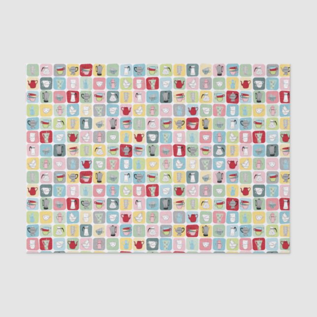 Retro Coffee Seidenpapier (Vorderseite)