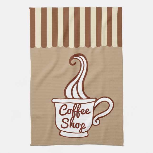 Retro Coffee Shop Küchenutensilien Geschenk Küchentuch (Vertikal)