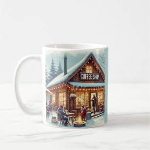 Retro Coffee Shop Vibes Kaffeetasse