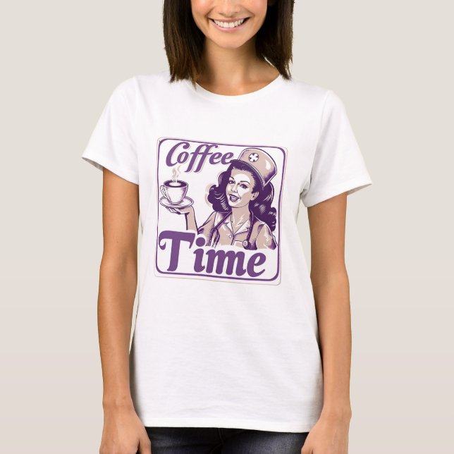 Retro Coffee Time Ad T-Shirt (Vorderseite)
