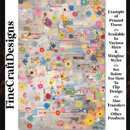 Retro Collage BP6B Decoupage für das Shabby Chic Seidenpapier