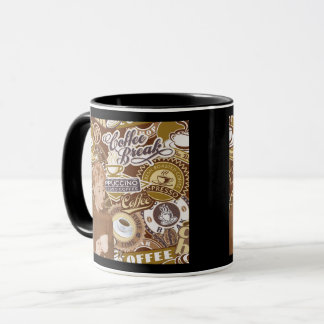 Retro-Collage zur Kaffeepause Tasse