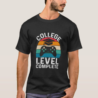 Retro College Level Complete Gamer Sunset T-Shirt