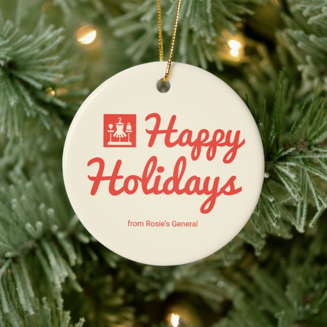 Retro Color Block Boutique Ornament (Baum)