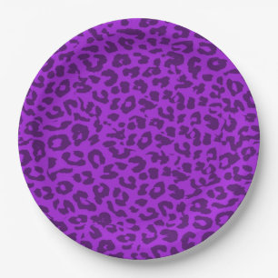 Retro Color Leopard Print Skin #50 Pappteller