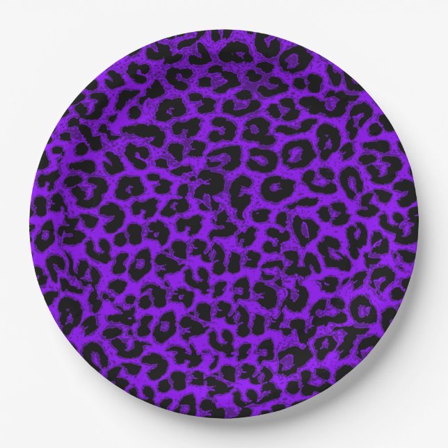 Retro Color Leopard Print Skin #63 Pappteller (Vorderseite)