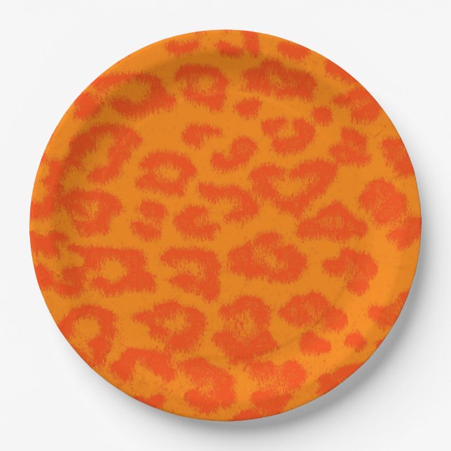 Retro Color Leopard Print Skin #71 Pappteller (Vorderseite)