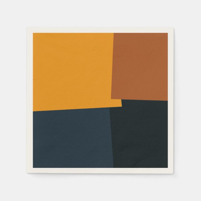 Retro Color Modern Geometric Pattern #9 Serviette (Vorderseite)