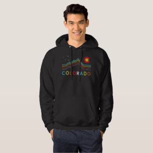 Retro Colorado Flag Rocky Mountain Hoodie