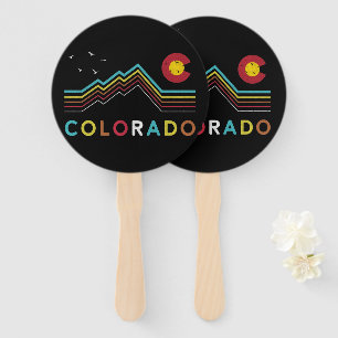 Retro Colorado Flag Rocky Mountain Souvenir Fächer