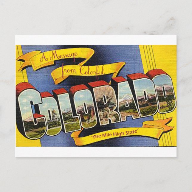 Retro Colorado Postkarte (Vorderseite)