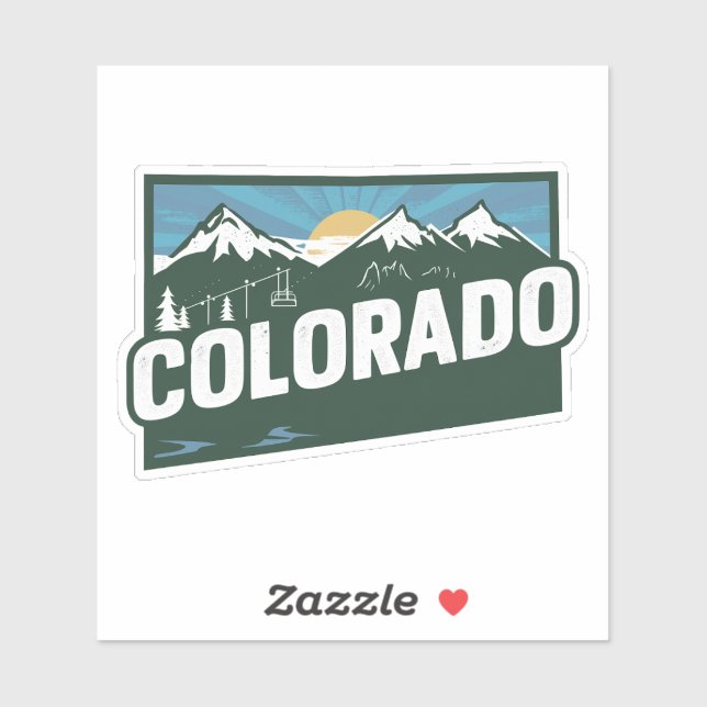 Retro Colorado Sticker (Blatt)
