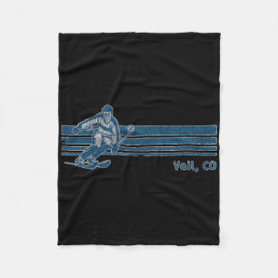 Retro Colorado Vintage Vail Skifahren T-Shirt Fleecedecke