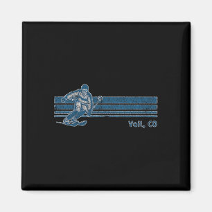 Retro Colorado Vintage Vail Skifahren T-Shirt Magnet