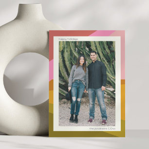 Retro Colorblock Modernes Foto Weihnachten