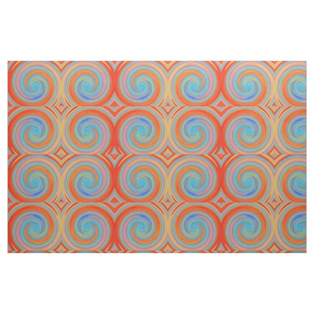 Retro Colored Drehung Abstrakt Art #26 Stoff (Fat Quarter (45,7 x 55,9 cm))