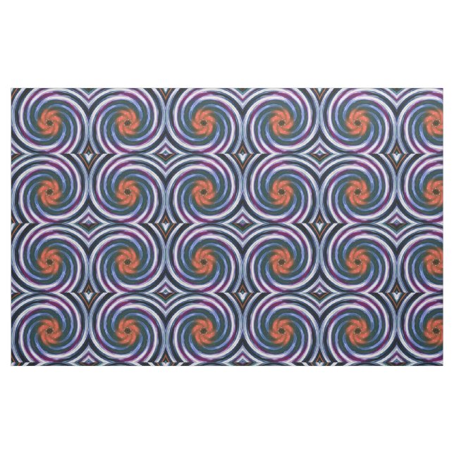 Retro Colored Drehung Abstrakt Art #6 Stoff (Fat Quarter (45,7 x 55,9 cm))