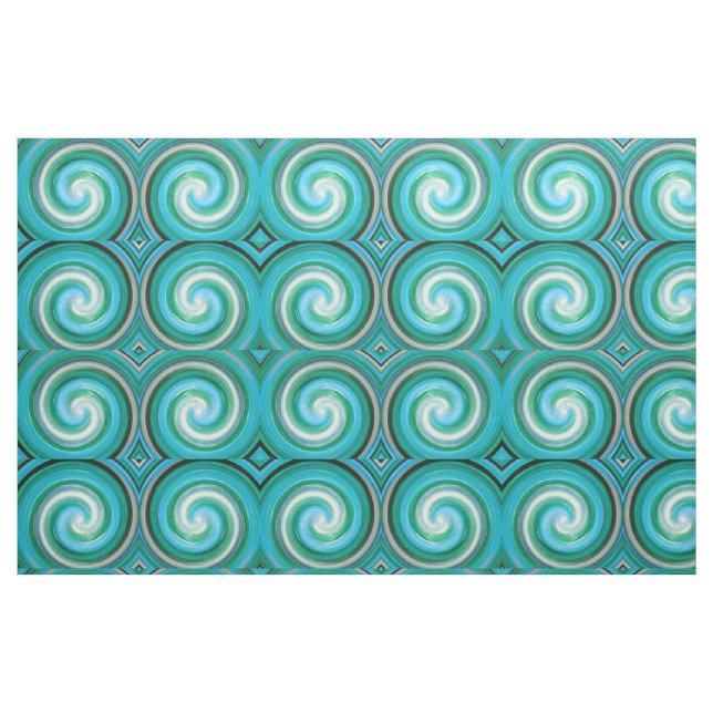 Retro Colored Drehung Abstrakt Art #9 Stoff (Fat Quarter (45,7 x 55,9 cm))