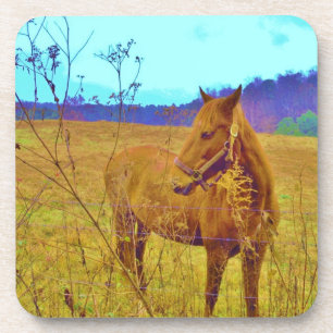 Retro Colored Horse Untersetzer