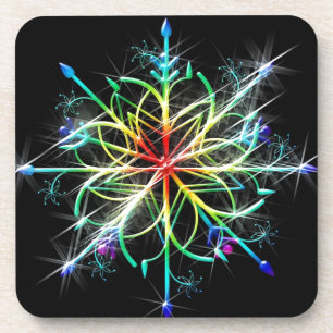 Retro Colored Star Getränkeuntersetzer