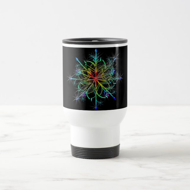 Retro Colored Star Reisebecher (Mittel)