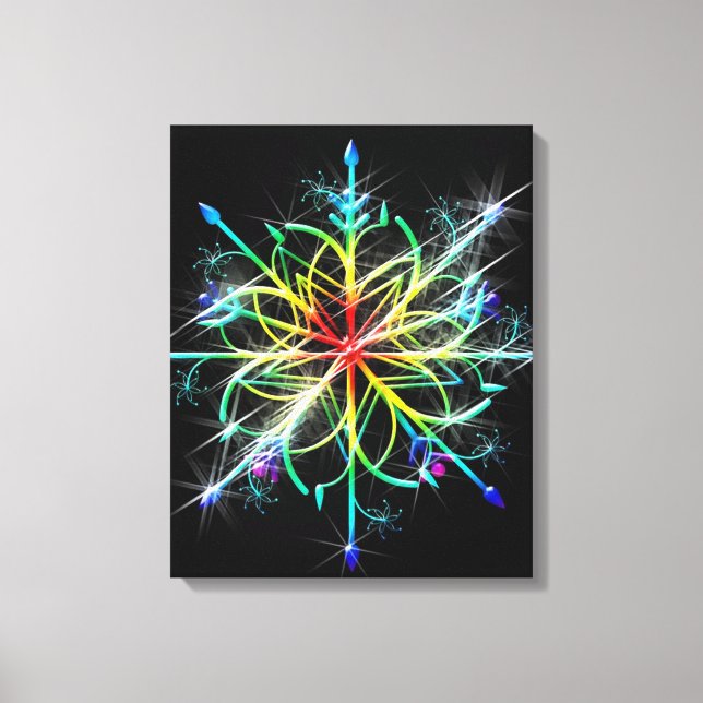 Retro Colored Star Wall Leinwand (Vorderseite)