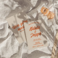 Retro Colorful Bold Bright Funky Trendy Wedding