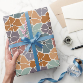 Retro Colorful Daisy Geschenkpapier