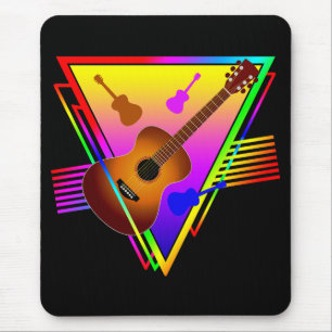 Retro Colorful Guitar Mousepad