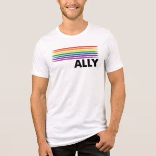 Retro-Comfort-LGBTQ-Verbündeten-Shirt, Pride-Monat Tri-Blend Shirt