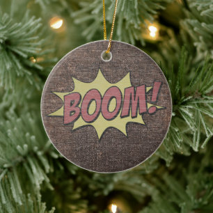 Retro-Comic-Book-BOOM! - Pop-Art-Keramik-Ornament Keramik Ornament