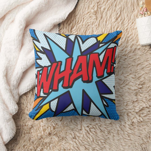 Retro Comic Book Pop Art WHAM KA-POW Kissen (Decke)
