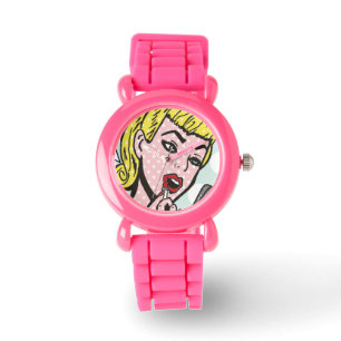 Retro Comic-Buch-Süsse-Uhr Armbanduhr