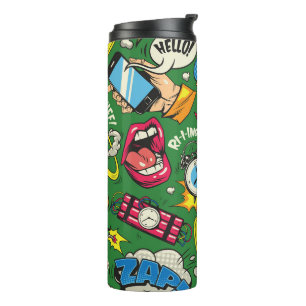 Retro-Comic-Chaos-Thermal-Tumbler Thermosbecher