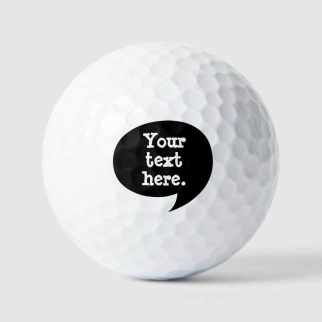 Retro-Comic-Dialog-Raster-Golfbälle Golfball (Vorderseite)