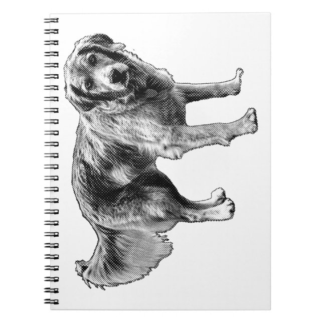 Retro Comic Dog Notebook Notizblock (Vorderseite)