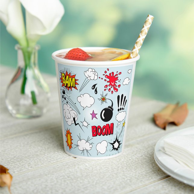 Retro Comic Explosion Pop Art Pappbecher (Von Creator hochgeladen)